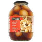 Chef's Larder Pub Style Pickled Onions 2.25kg (Drained Weight 1.17kg)  Adomoo